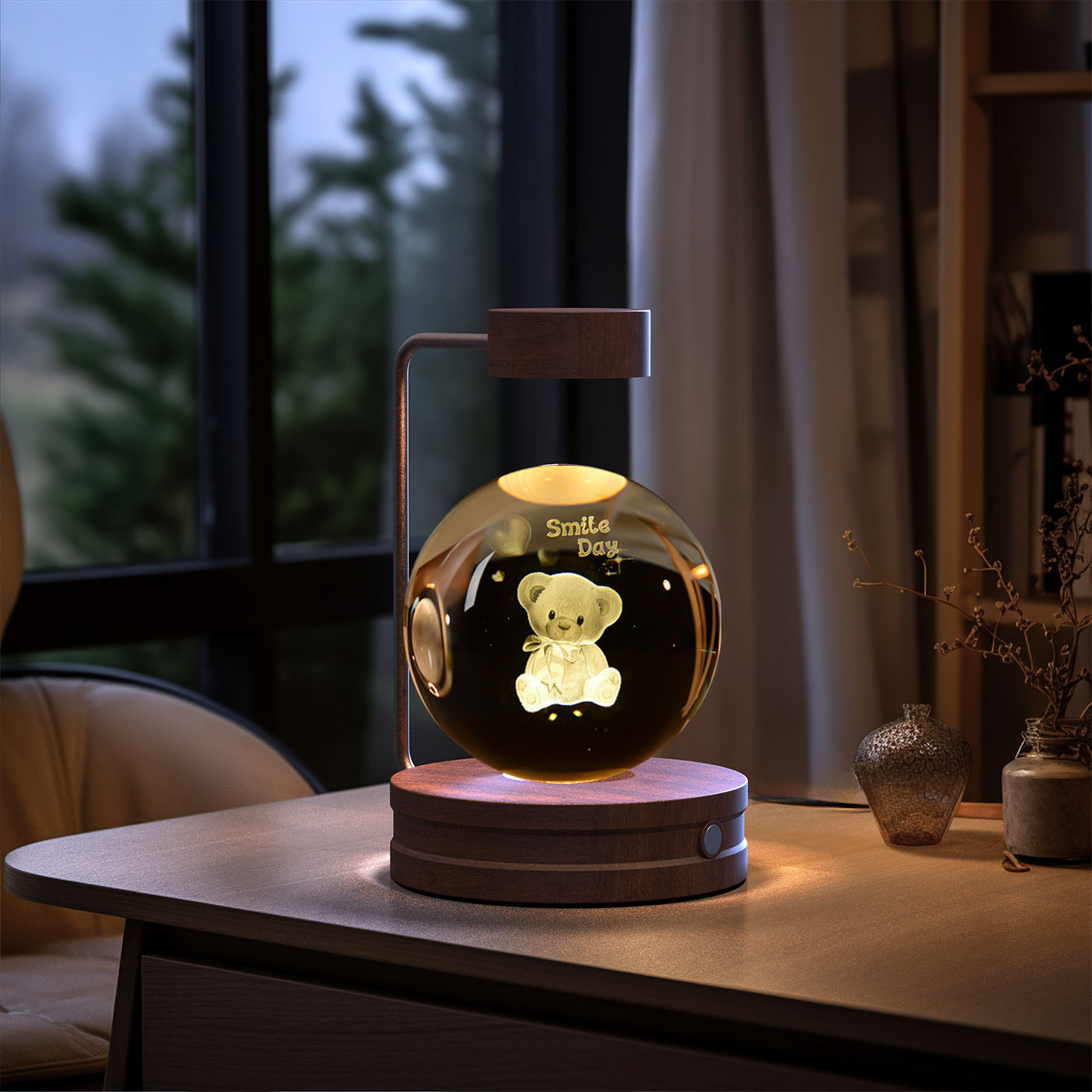 Crystal Ball Dinosaur Bedside Lamp