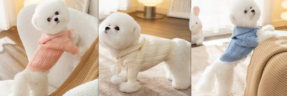 Dog Striped Knitted Sweater
