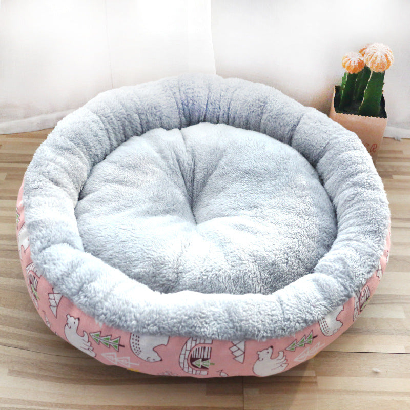 Round Cotton Padded Dog & Cats Nest