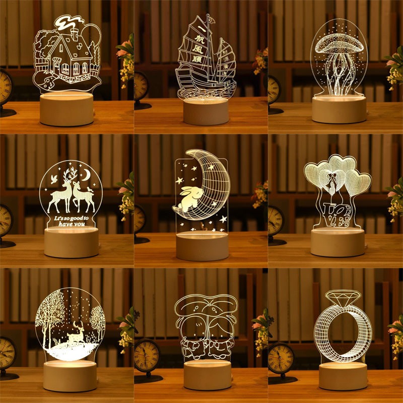 3D LED Modern Decorative Table Lighting