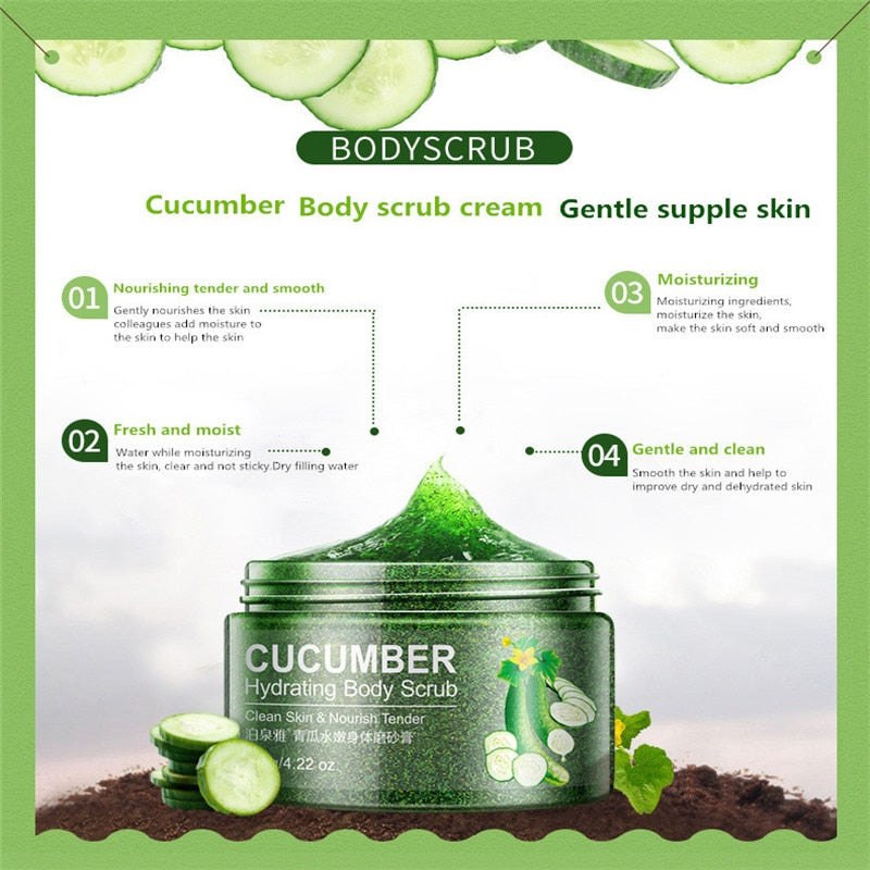 Cucumber Whitening & Exfoliating Facial Scrub – Brightening & Pore-Refining Formula