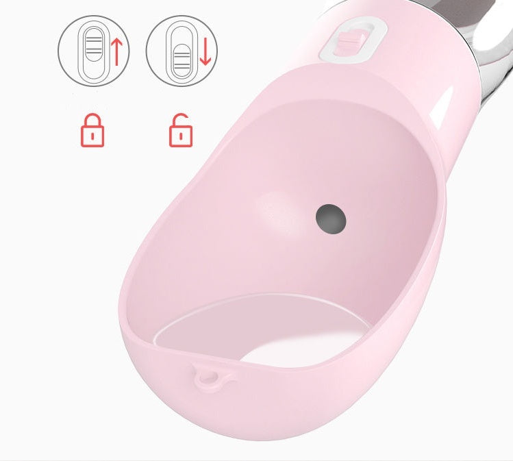 Portable Pet Water Bottle with Food Container