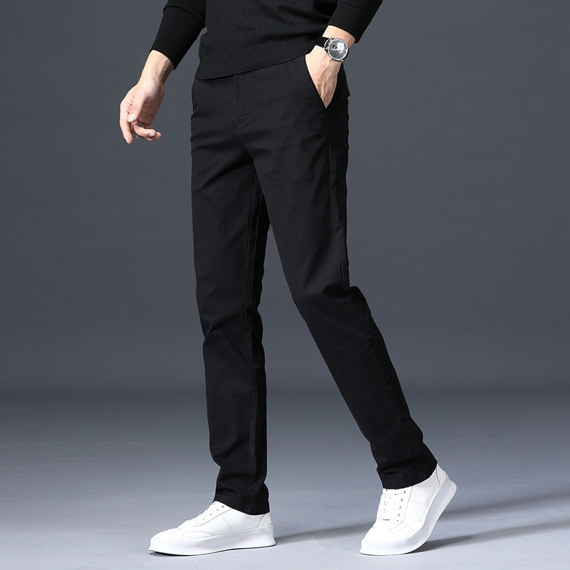 Elastic Loose Straight‑Leg Business Trousers