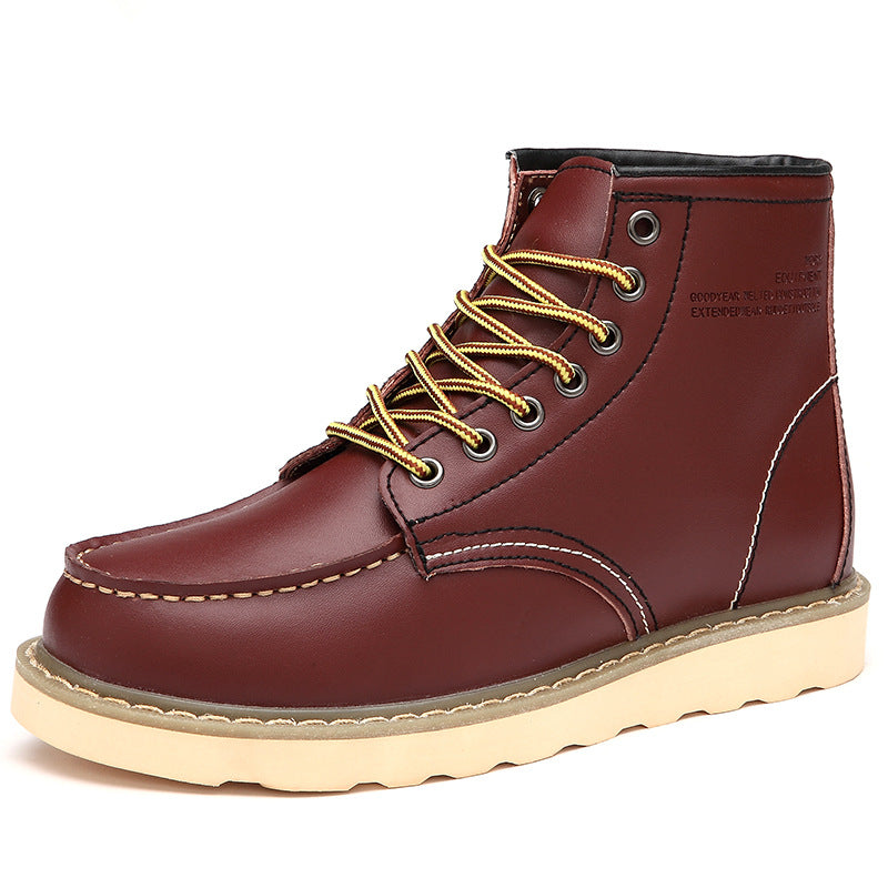 British High‑Top Leather Boots