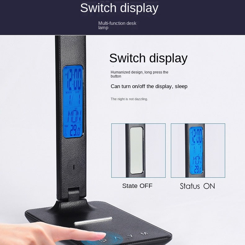T26 Folding Alarm Clock Adjustable Desk Lamp