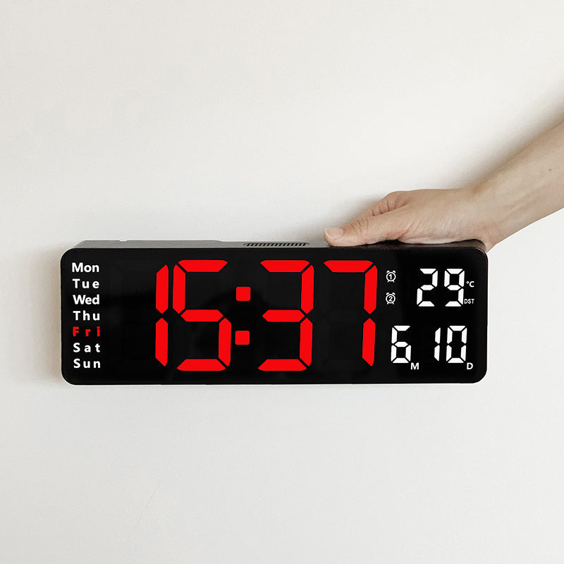 Large LED Digital Wall Alarm Clock