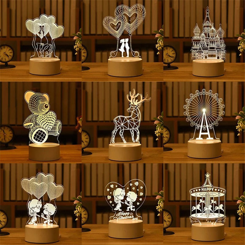 3D LED Modern Decorative Table Lighting