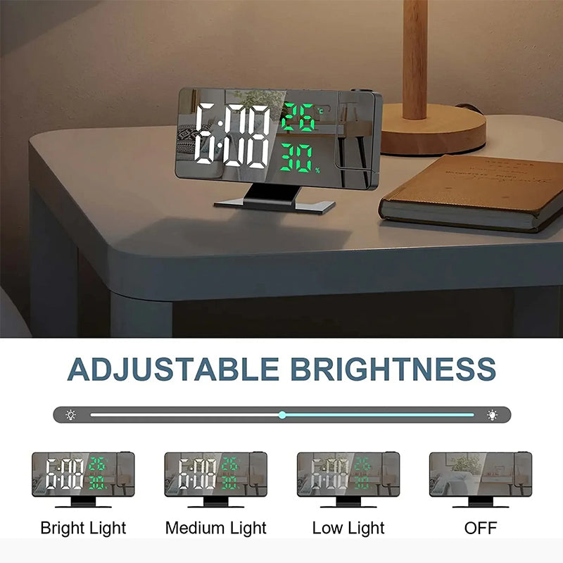 Home LED Projection Alarm Clock