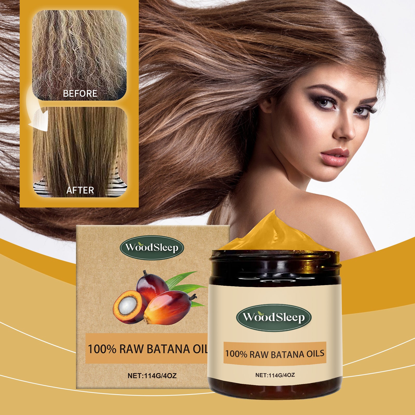 WoodSleep Batana Oil Hair Care Cream – Deep Conditioning & Growth Formula