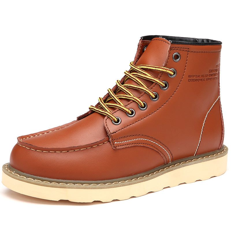 British High‑Top Leather Boots