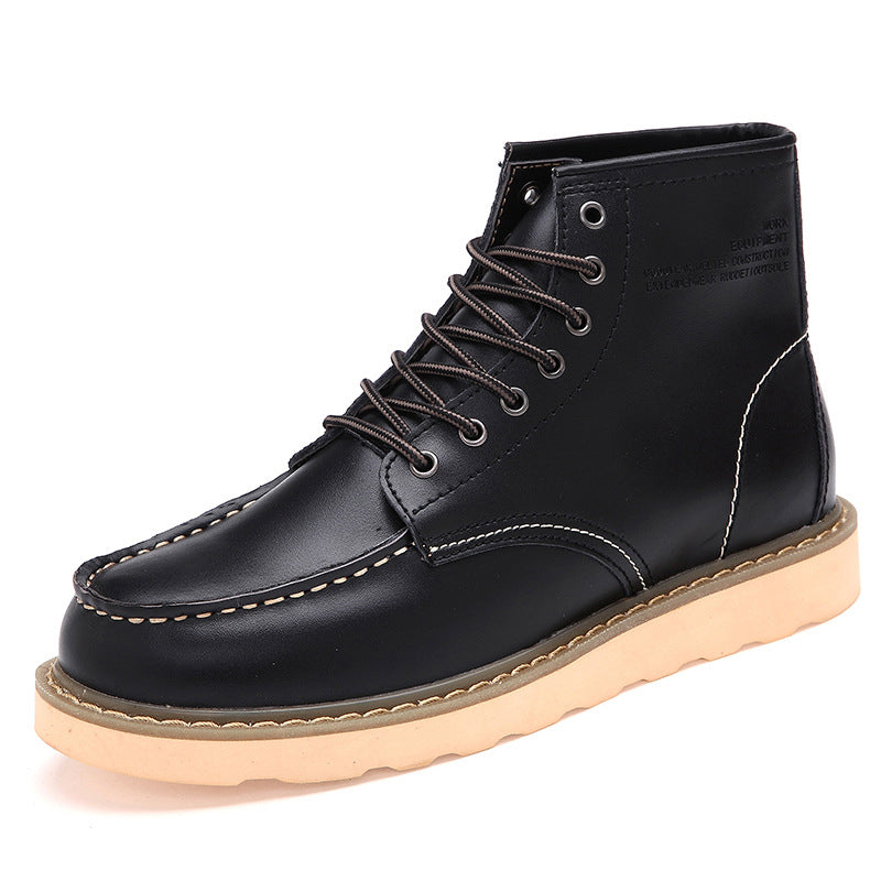 British High‑Top Leather Boots