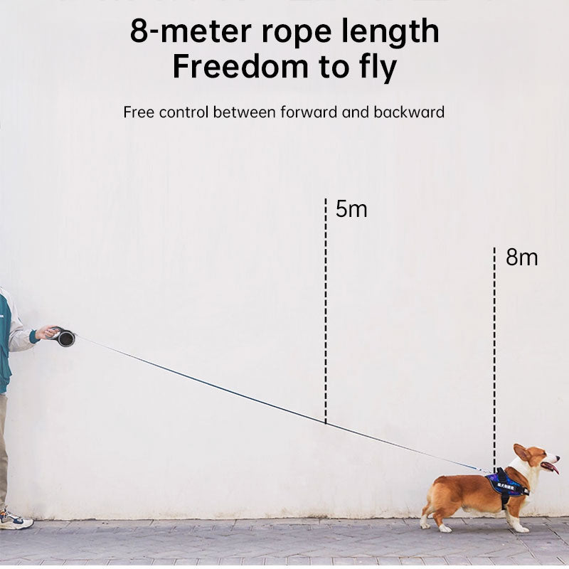Retractable Pet Leash (5m/8m, 50kg Capacity)