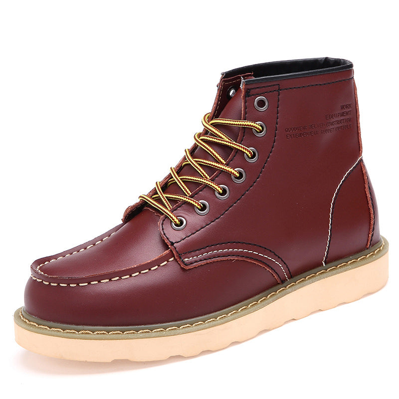 British High‑Top Leather Boots