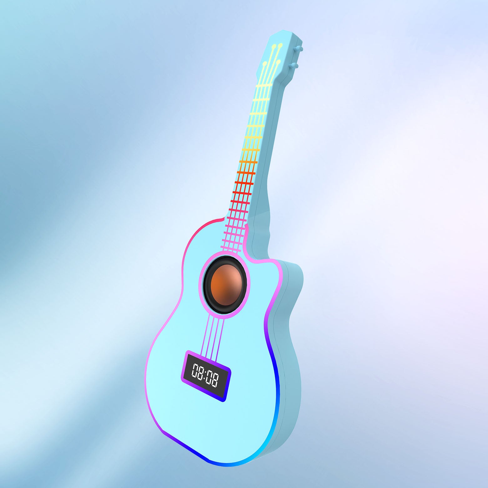 Guitar Design LED Light, Bluetooth Speaker & Alarm Clock