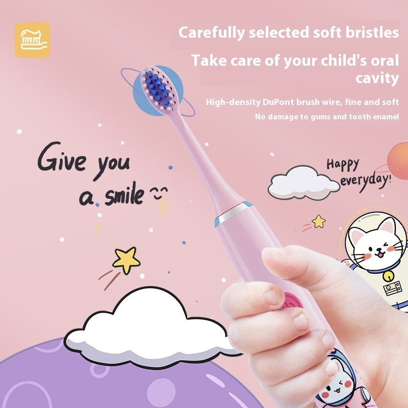 Electric Cartoon Soft Bristle Smart Toothbrush – Gum Care & Waterproof Design