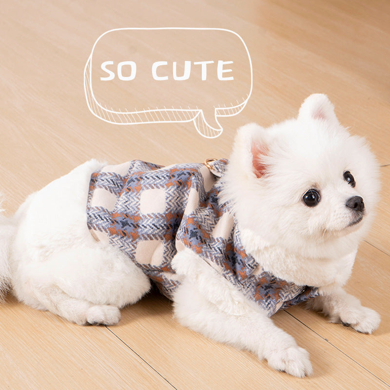 Thermal Velvet Pet Fur Design Coat