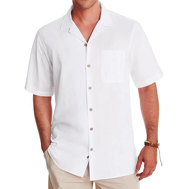 Cotton & Linen Short Sleeve Shirt