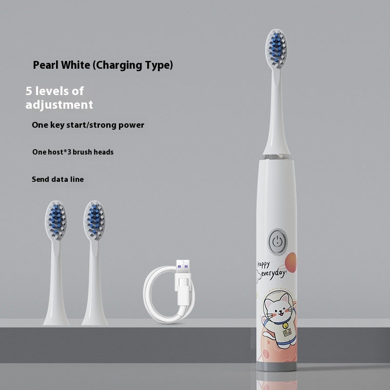 Electric Cartoon Soft Bristle Smart Toothbrush – Gum Care & Waterproof Design