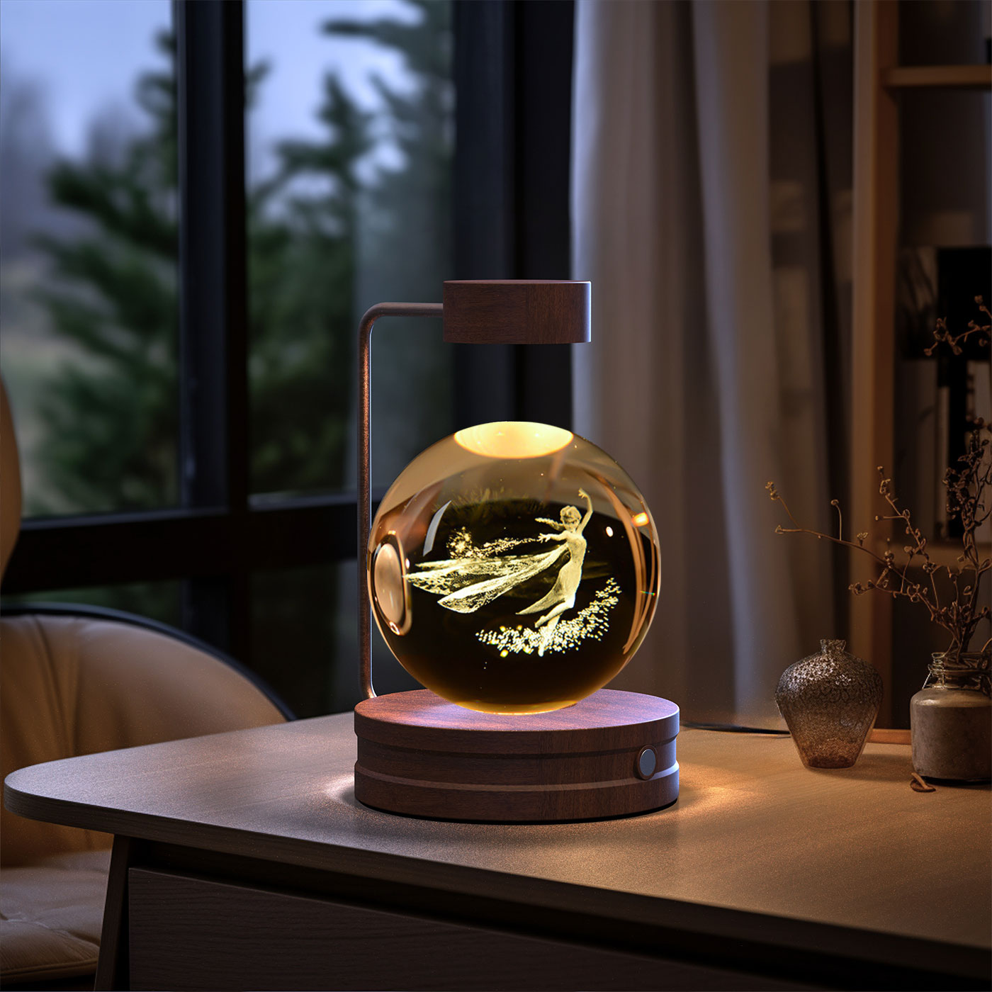 Crystal Ball Dinosaur Bedside Lamp