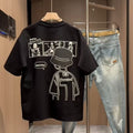 Cartoon Print Cotton T-Shirt