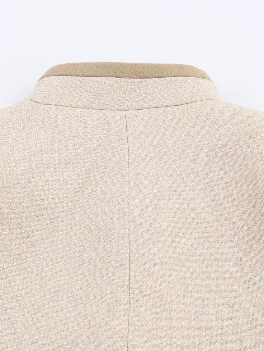 Chic Buttoned Style Rope Knot Jacket