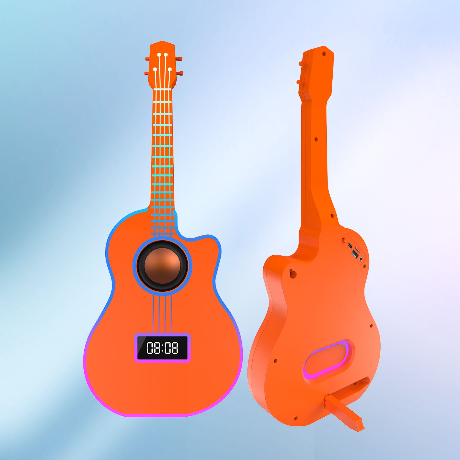 Guitar Design LED Light, Bluetooth Speaker & Alarm Clock