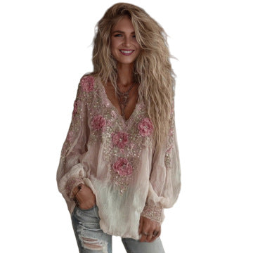 3D Digital Print Business Blouse