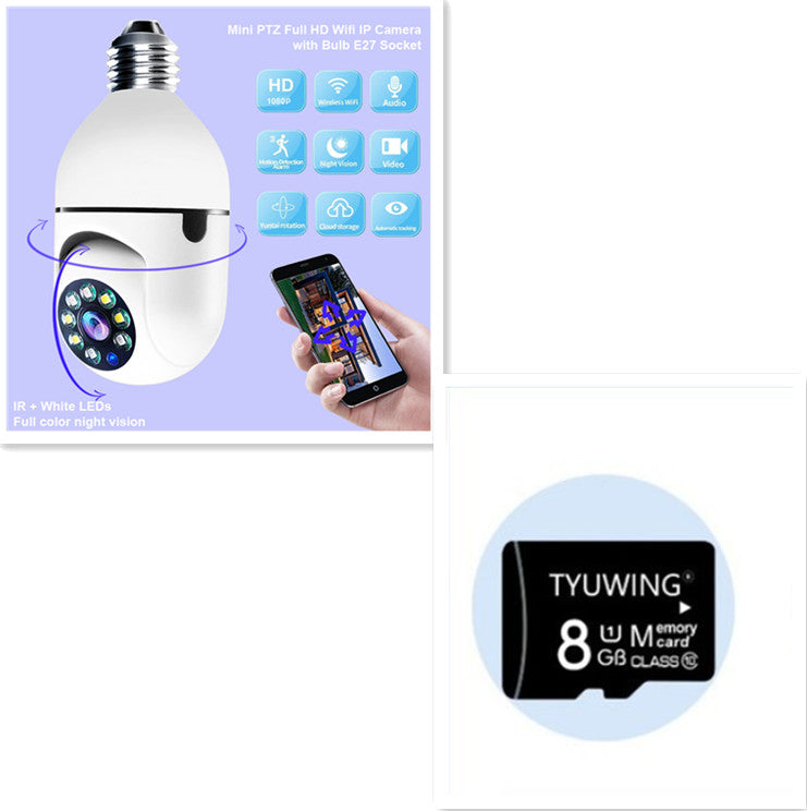 E27 WiFi Bulb 1080P Camera with Motion Alarm & Night Vision