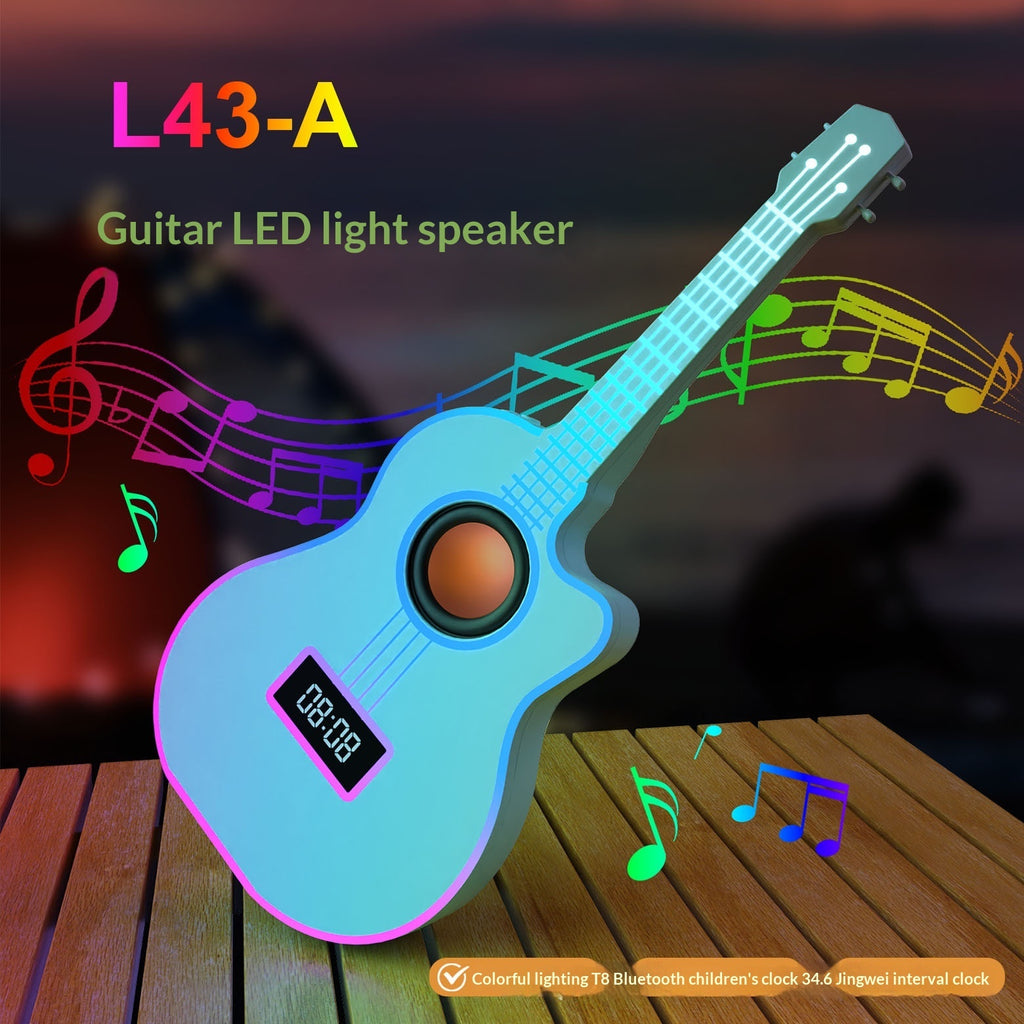 Guitar Design LED Light, Bluetooth Speaker & Alarm Clock