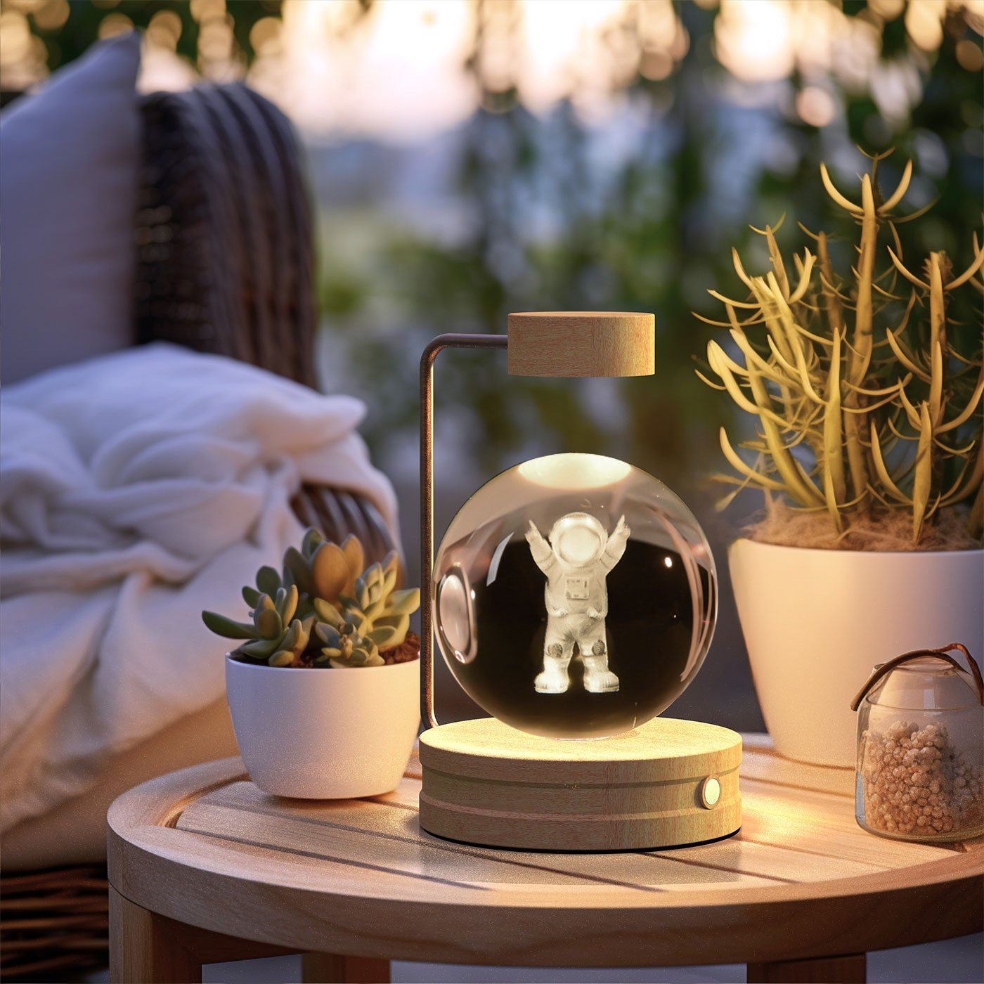 Crystal Ball Dinosaur Bedside Lamp