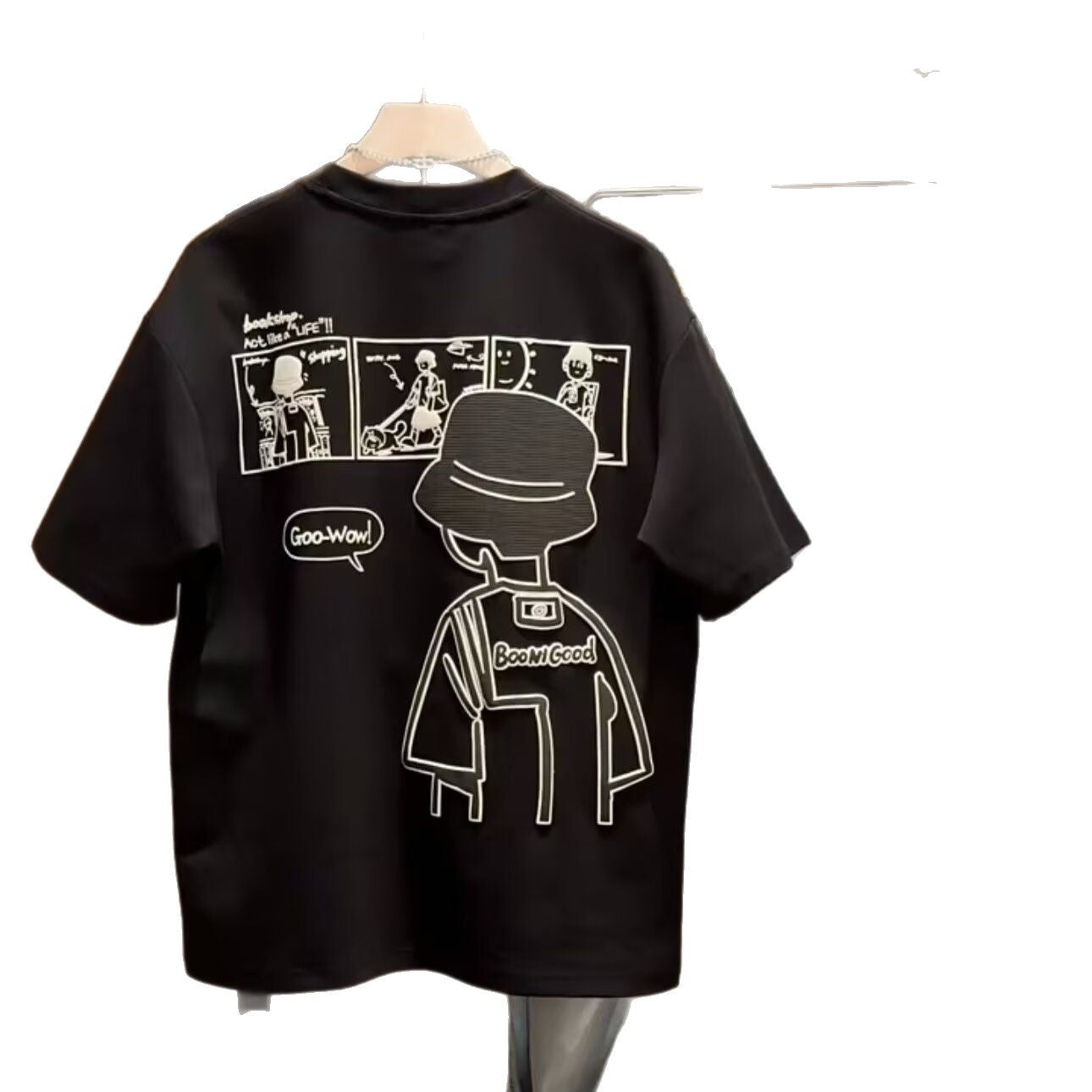 Cartoon Print Cotton T-Shirt