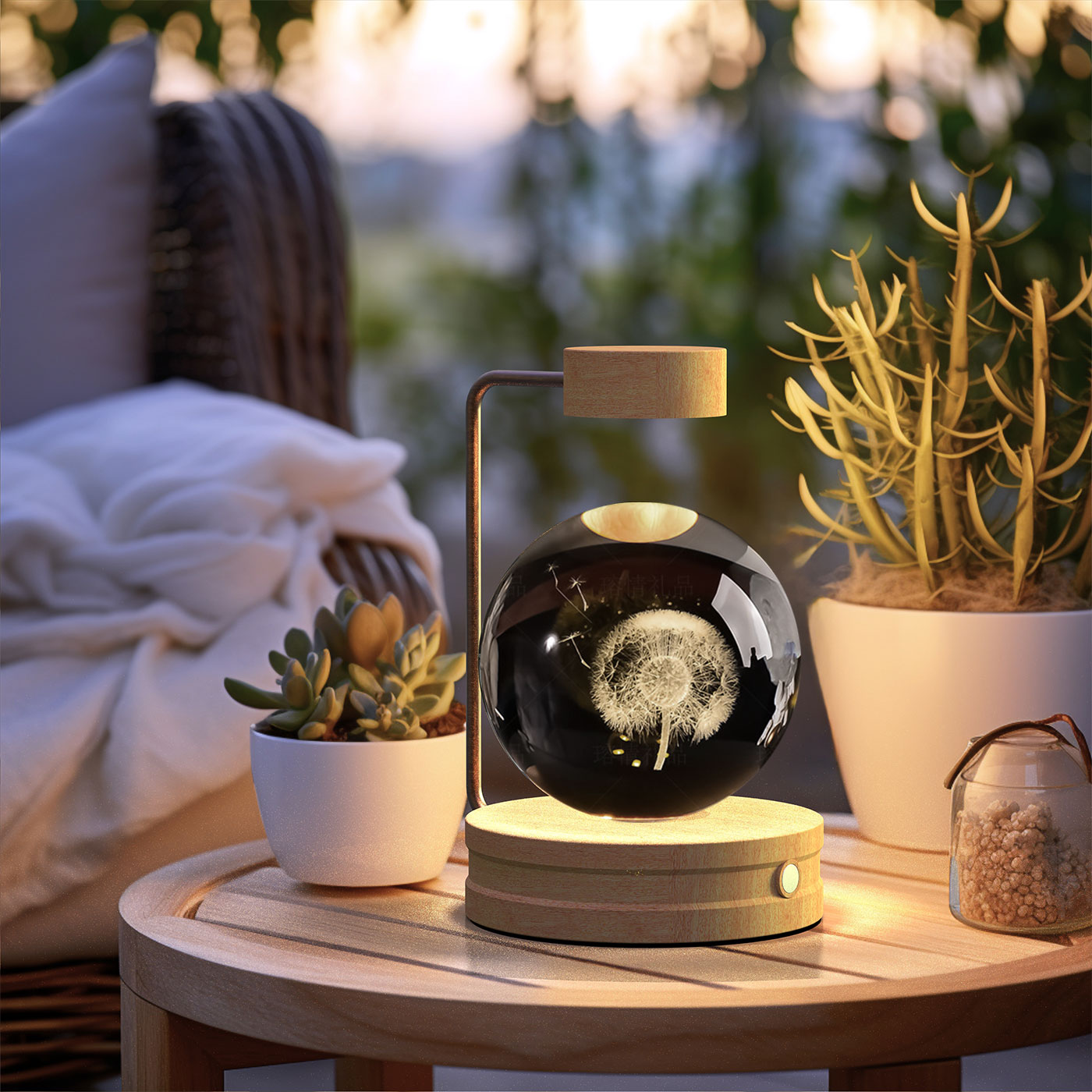 Crystal Ball Dinosaur Bedside Lamp