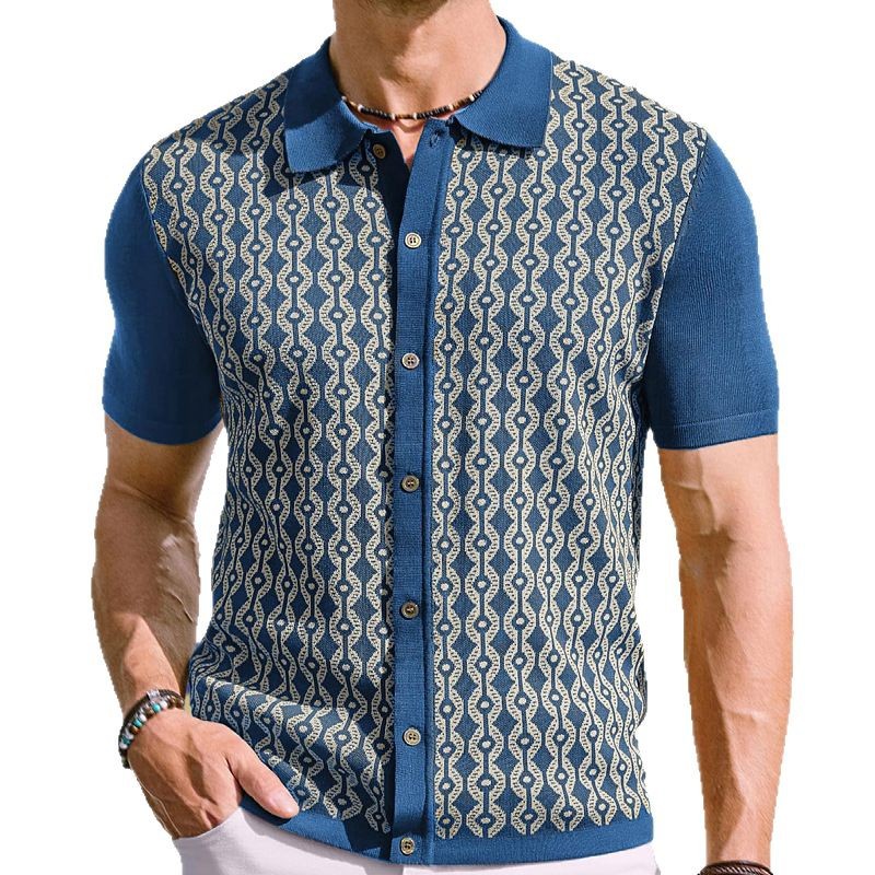 Geometric Print Tencel Shirt