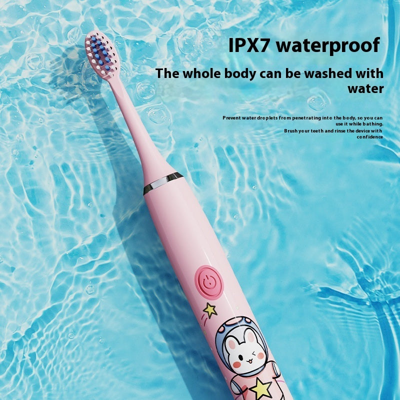 Electric Cartoon Soft Bristle Smart Toothbrush – Gum Care & Waterproof Design