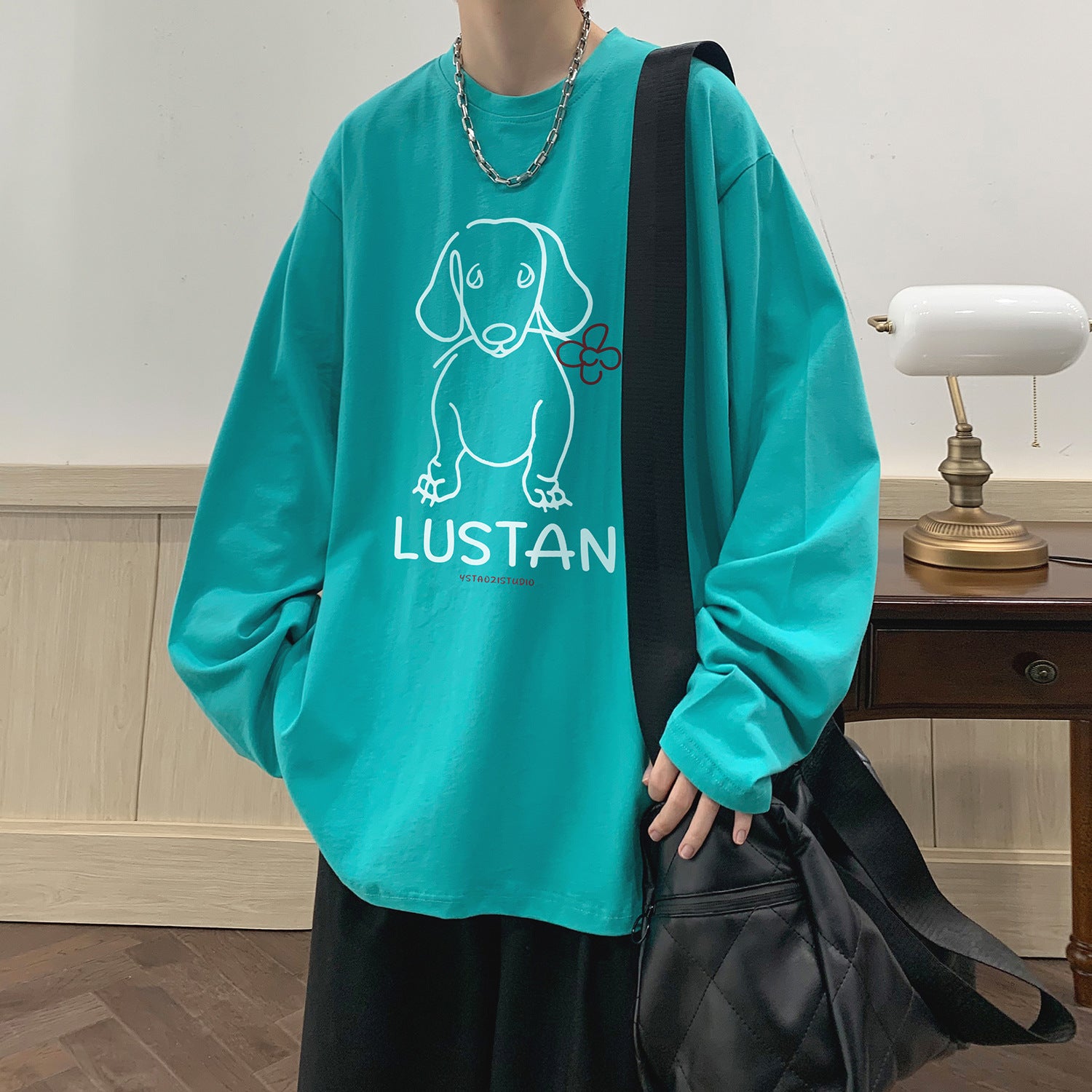 Cartoon Puppy Printed Long Sleeve