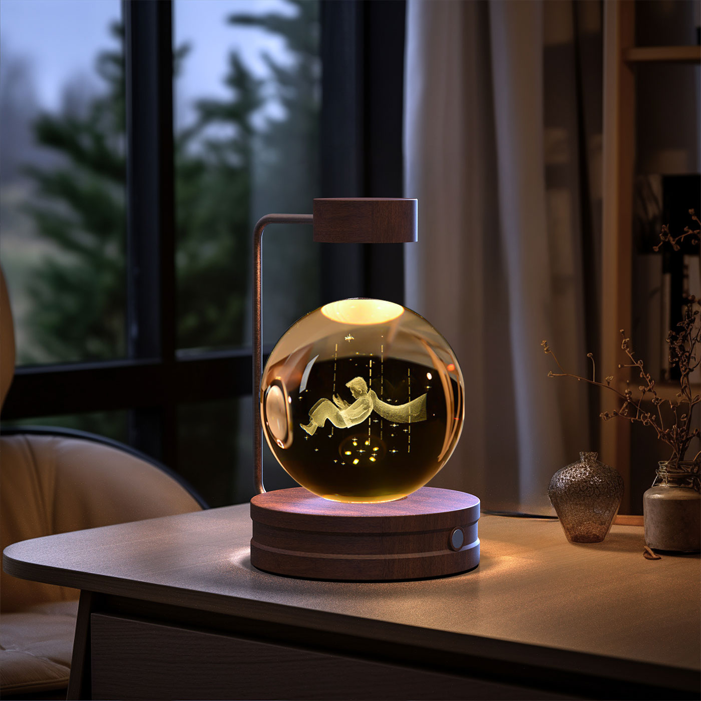 Crystal Ball Dinosaur Bedside Lamp