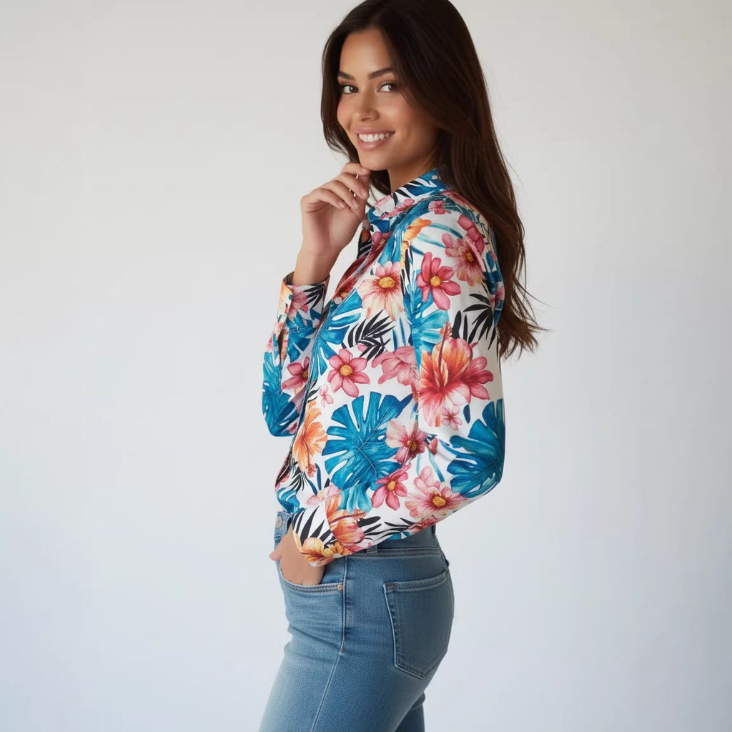 Elegant Loose Fit Long Sleeves Blouse