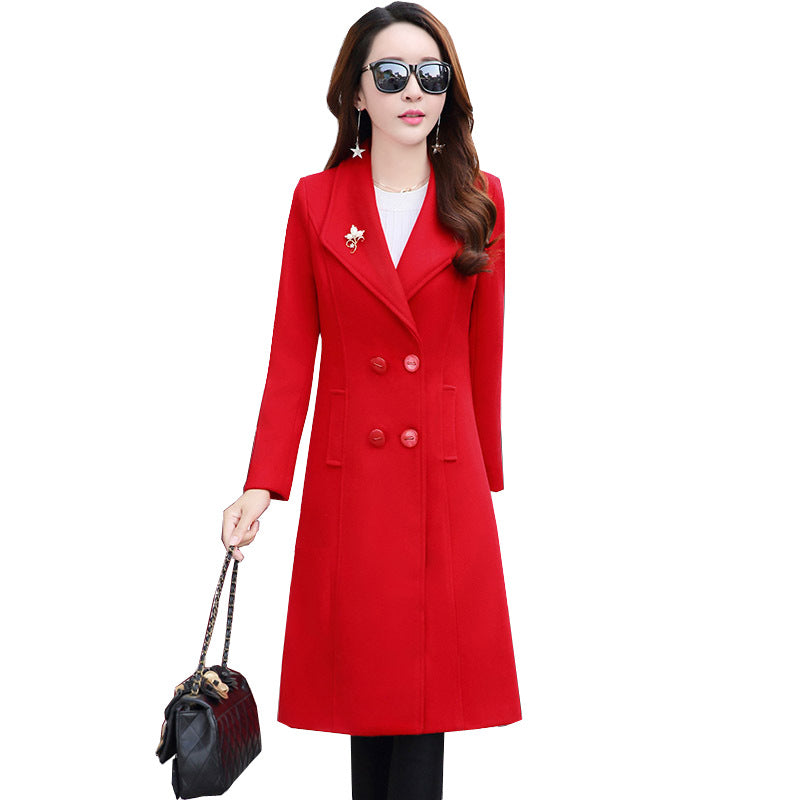 Cozy Wool Coat Slim Design