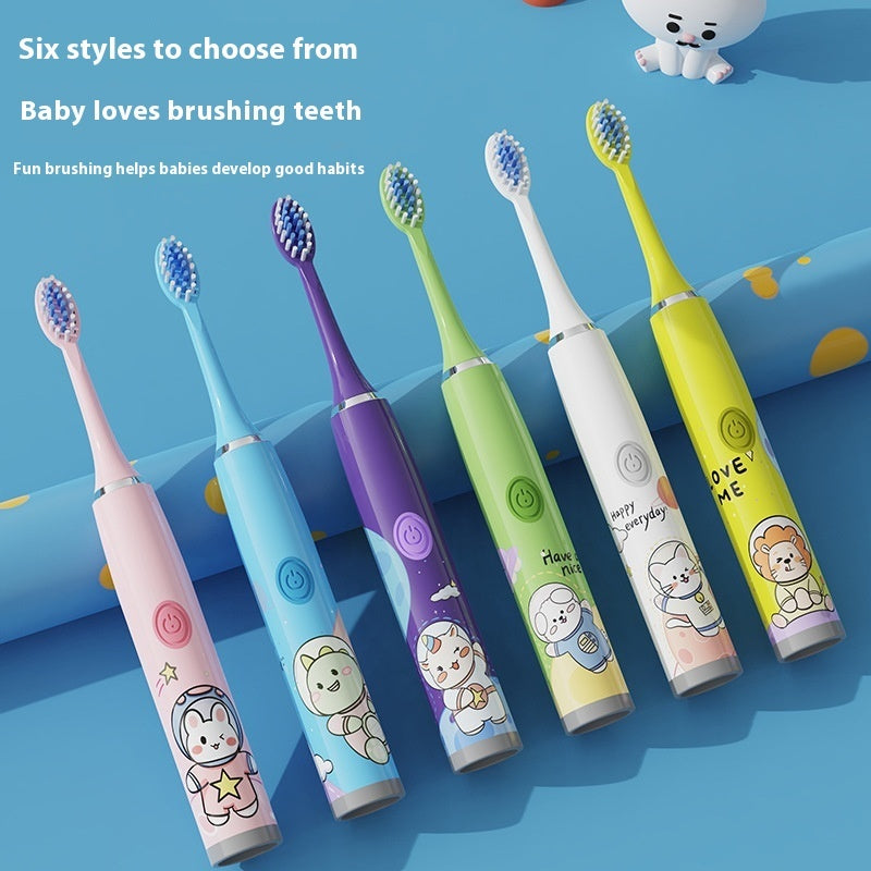 Electric Cartoon Soft Bristle Smart Toothbrush – Gum Care & Waterproof Design