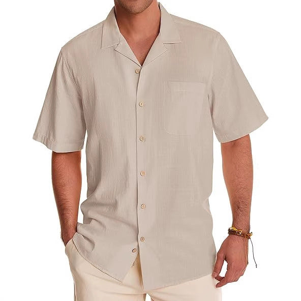 Cotton & Linen Short Sleeve Shirt