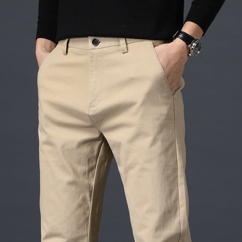 Elastic Loose Straight‑Leg Business Trousers