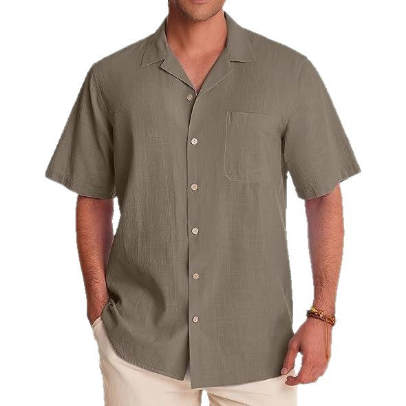 Cotton & Linen Short Sleeve Shirt