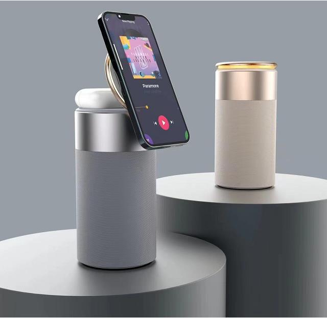 BT Speaker with Wireless Charger & Touch Lamp