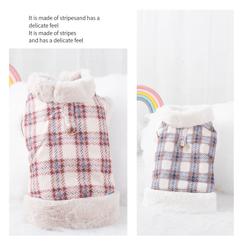 Thermal Velvet Pet Fur Design Coat