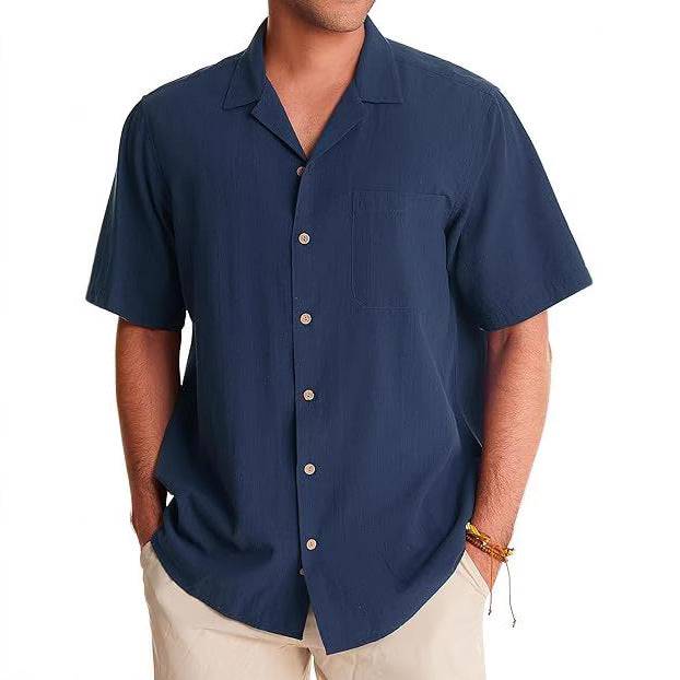 Cotton & Linen Short Sleeve Shirt